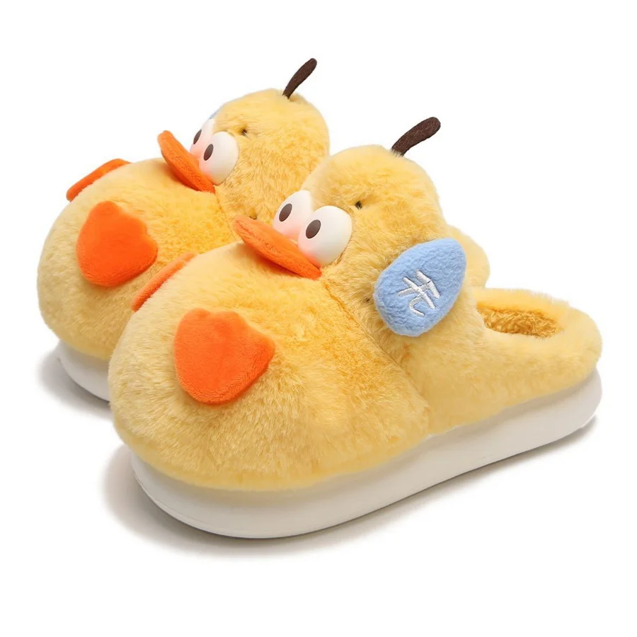 

New adorable cloud duck slipper for women brand puffy comfort indoor backless shoes easy slides woman big slipper 45 couple shoe