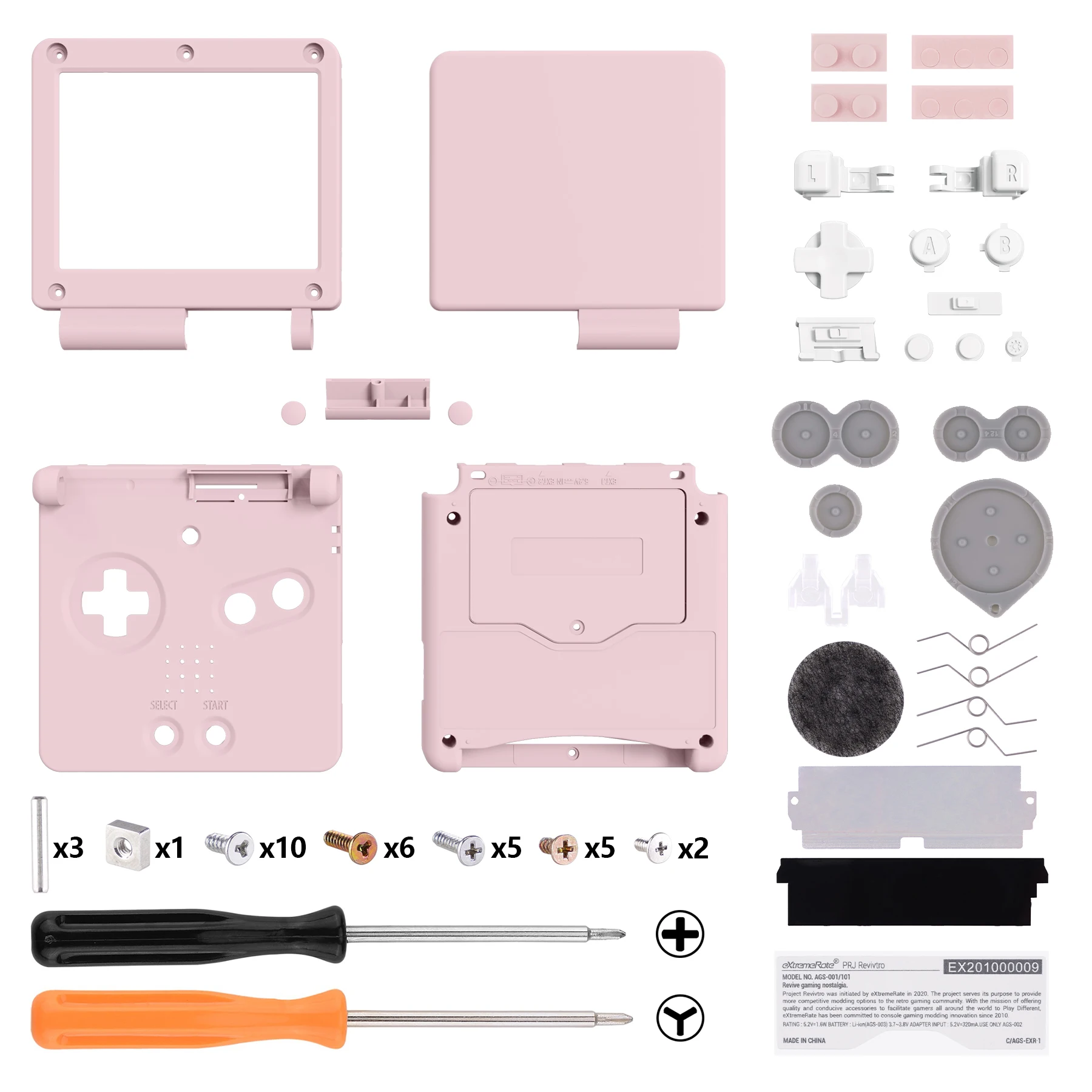 eXtremeRate IPS Ready verbessertes, maßgeschneidertes Ersatzgehäuse für Gameboy Advance SP GBA SP für IPS & Standard-LCD