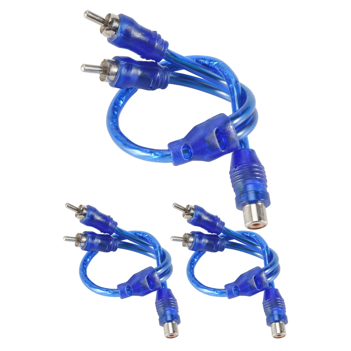 3 pcs Audio connection for 1 RCA female to 2 RCA male adapter splitter Cable