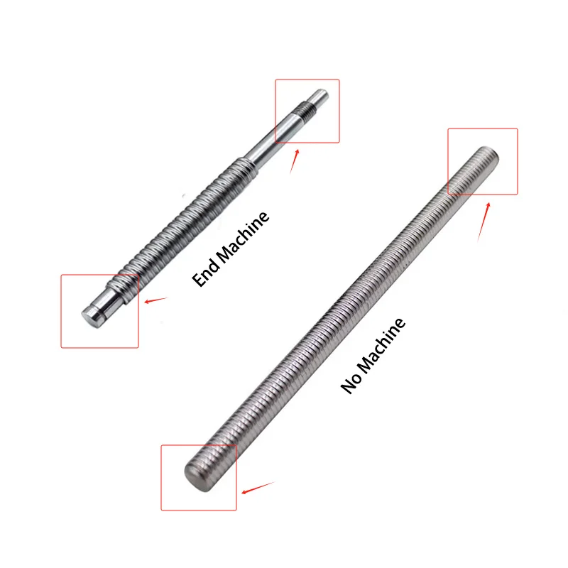 SFK1002 Ball Screw Set 10mm Ball Screw+Nut Housing+End Support EKEF8 FK8FF6 100mm-550mm CNC Roller Ballscrew for 3D DIY Printer