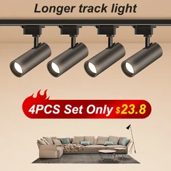 Set Led Track Light 220v COB Ceiling Spot Light Track Lighting Rail Track Lamp Spotlights Living Room Clothing Store Kitchen