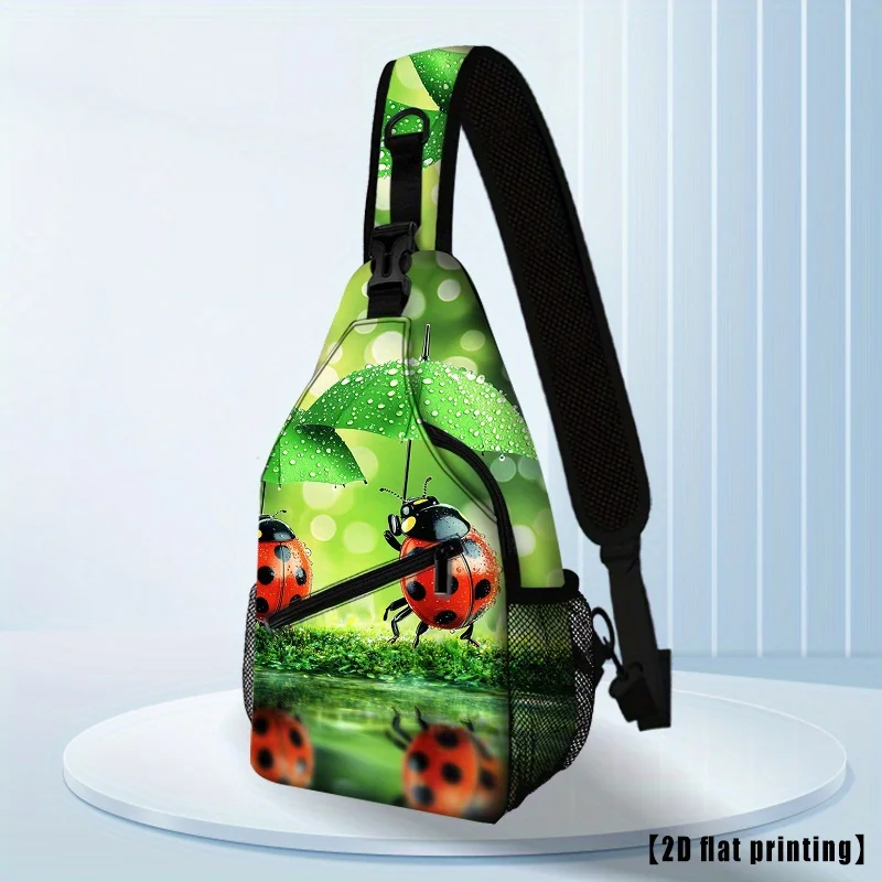 Ladybug Running Waist Bag, Comfortable Crossbody Bag for Both Women And Men, Stylish Document Shoulder Bag, Backpack