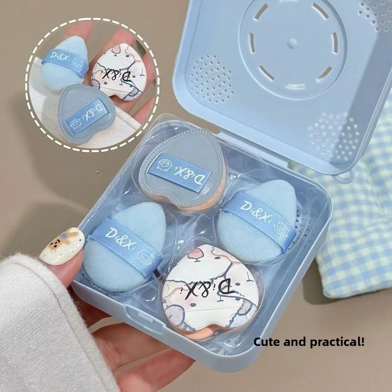 1set Lamb Baa Baa Powder Puff Set Water Drop Powder Blusher Highlight Concealer Multi Use Thumb Powder Puff