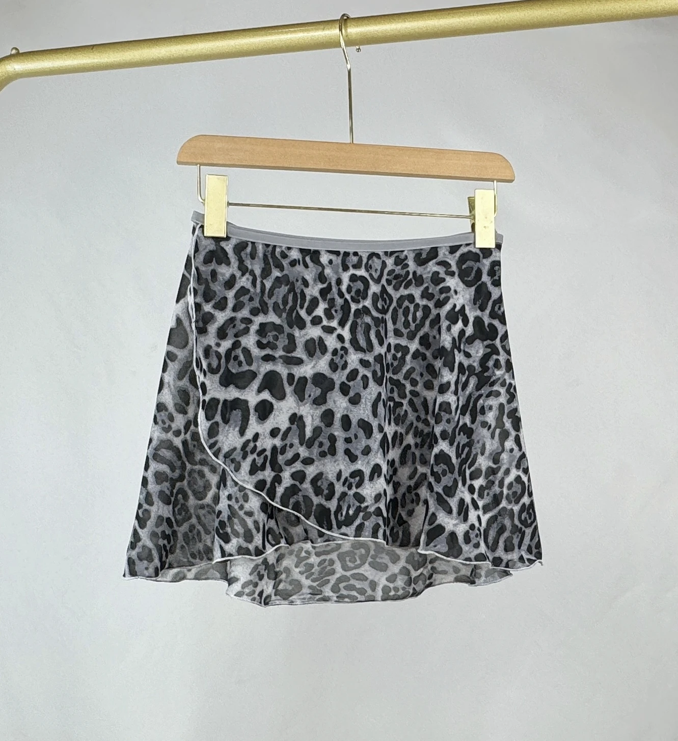 

customized women adult ballet dance costume leopard print one-piece short skirt body training performance half skirt ballet tutu