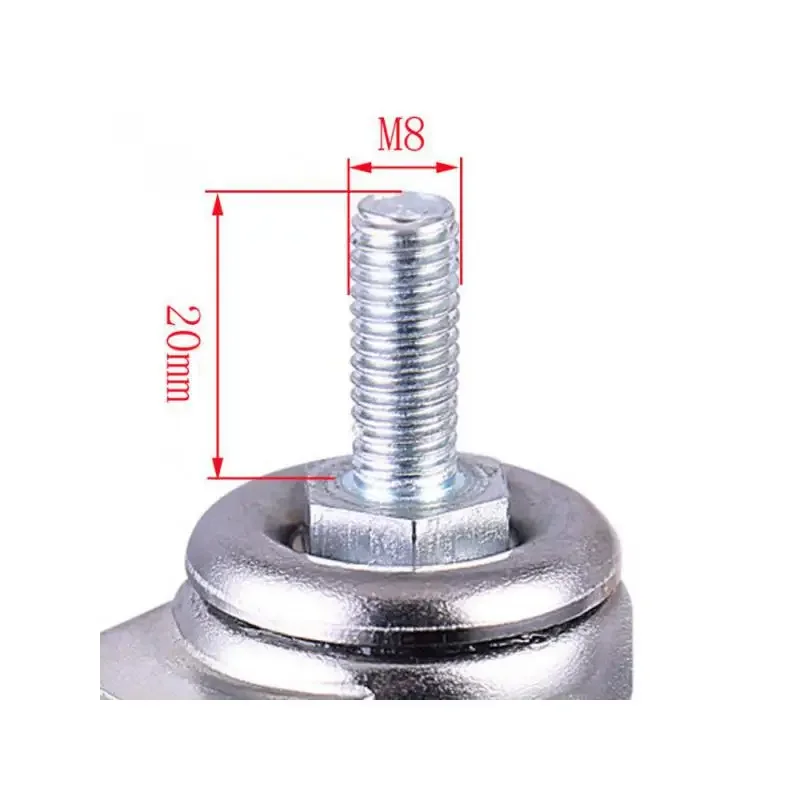 (5 Packs) Casters Quality 1.5 Inch Tpe Screw Universal Wheel Light Chrome Plated High-grade Furniture Mute Wear-resistant