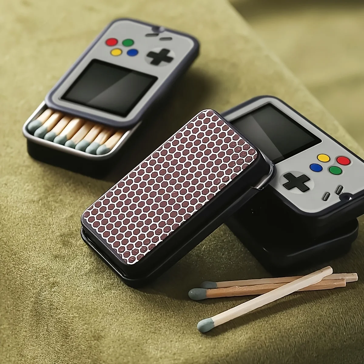Vintage‑Style Exquisite Game Console Pattern Matchbox, Portable Decorative Case Without Matches Included
