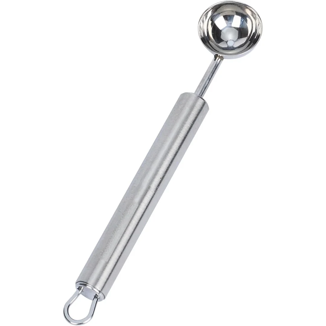 

Food Grade Stainless Steel Melon Baller 3cm Ice Cream Scoop Portable Kitchen Tool with Hanging Hole