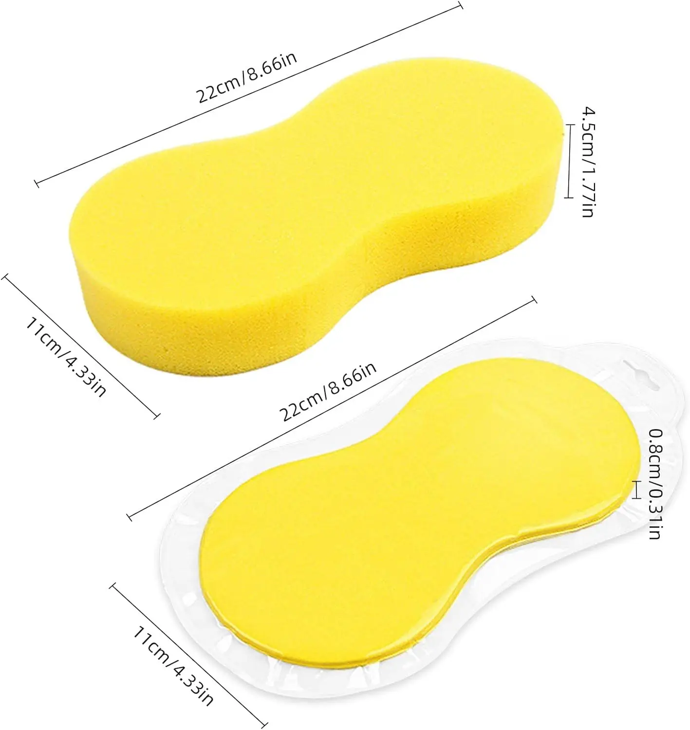 22*11*4.5 CM Multifunctional Washing Sponge 1/2/3 Pcs Compressed Cleaning Tool for Kitchen Bathroom Motorbike Vacuum