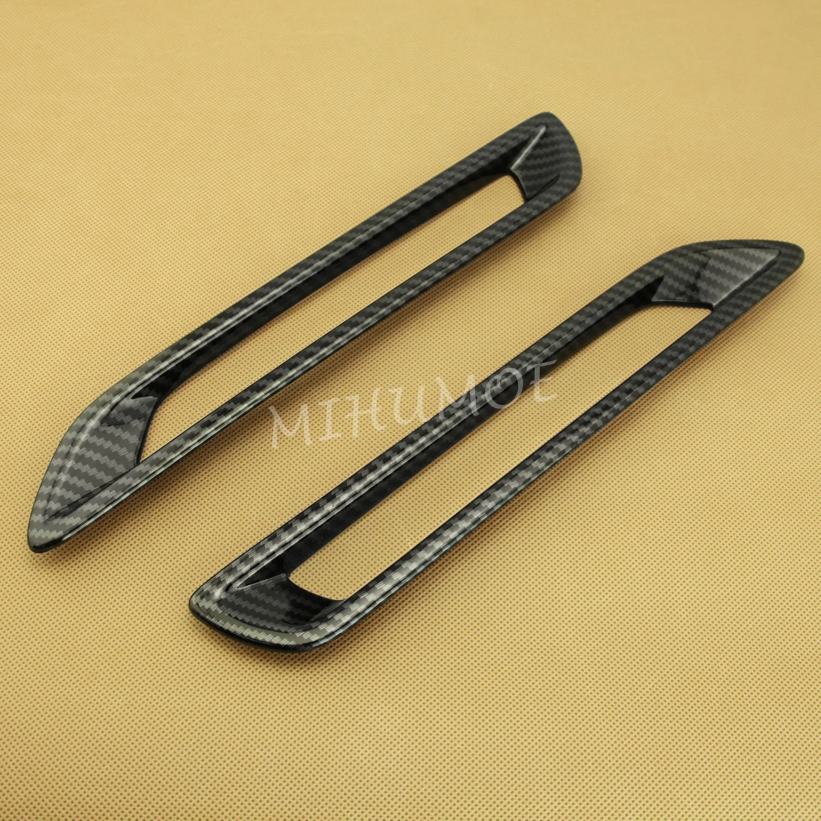 2 قطعة ألياف الكربون الخلفي الضباب غطاء خفيف الوفير عاكس الزخارف لتويوتا RAV4 سوزوكي عبر 2020 2021 2022 2023 2024 #3