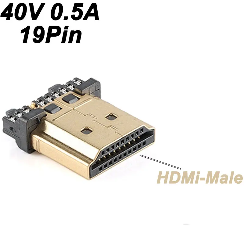 1Pc HDMI-compatible Male Connector Transfer Terminals With Box High Quality