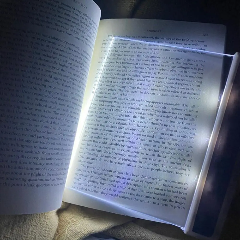 Portable Flat Panel LED Book Lamp High Brightness Eye Protection Bedside Study Light Multipurpose Transparent Night Light Home