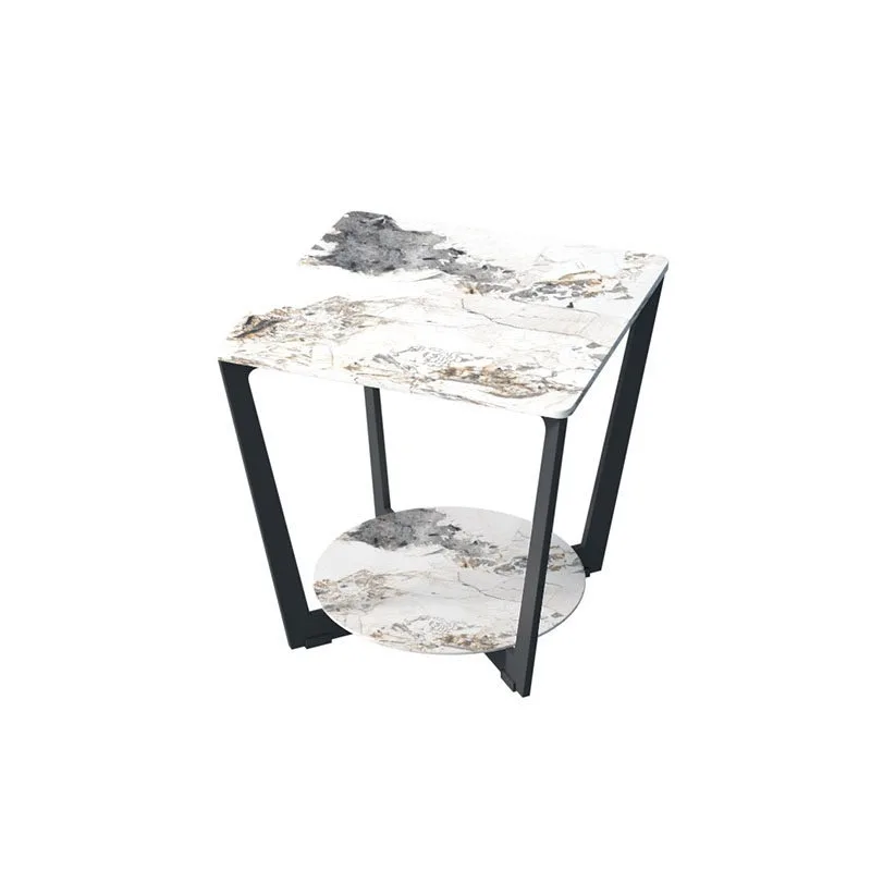 ソファサイドコーナーライト高級大理石岩板バルコニー正方形小型コーヒーテーブル北欧モダンシンプルベッドサイドテーブル