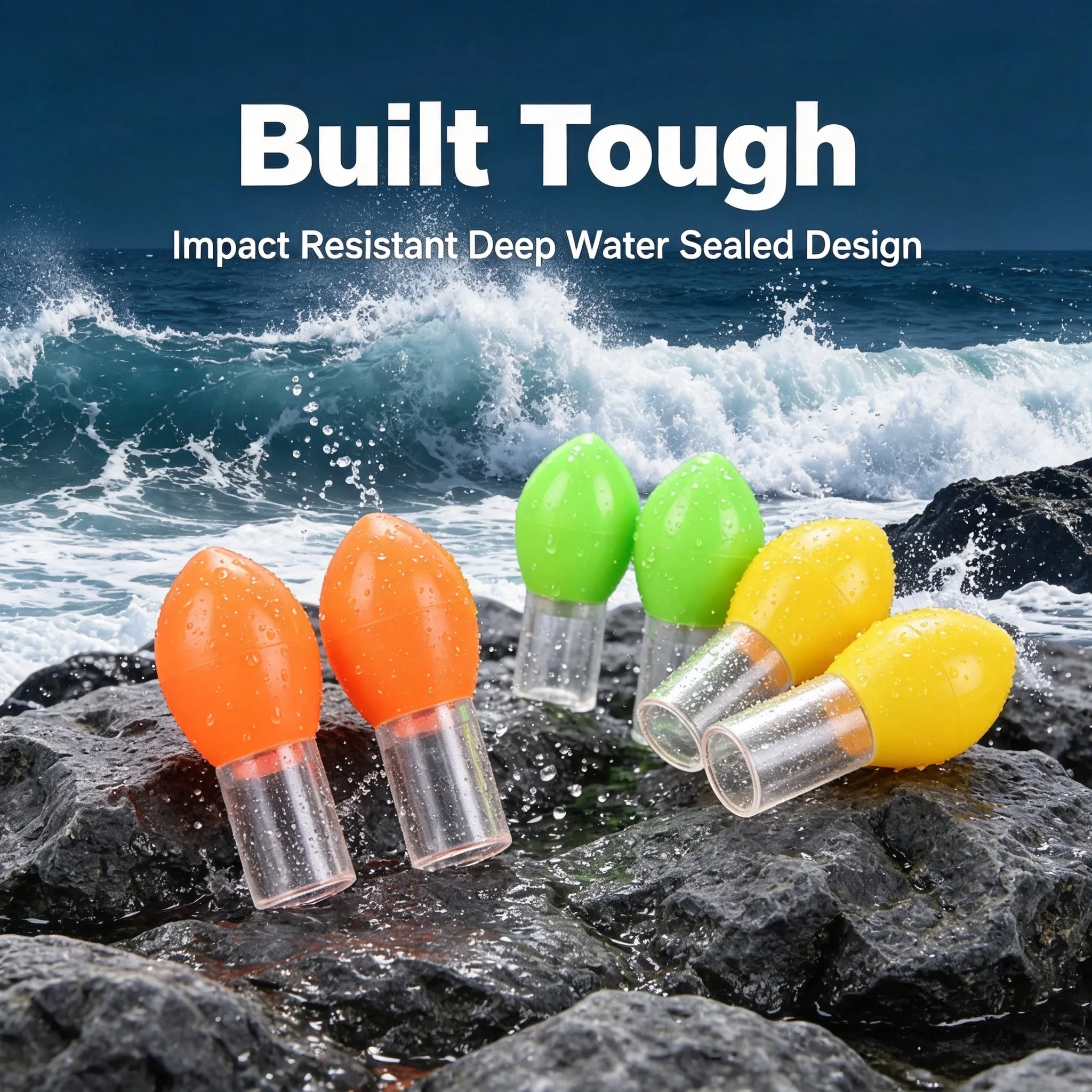 8-Pack LED Fishing Light Tips Waterproof Electronic Night Fishing Gear Luminous Stick Lamp for Squid Jig Freshwater Saltwater