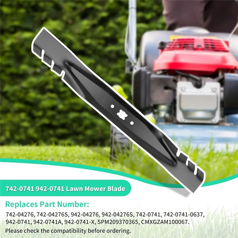 AT51-942-0741A شفرة التغطية لسطح 21 بوصة، شفرة جزازة 742-0741A متوافقة مع تروي بيلت MTD Cub Cadet Craftsman 2 Pack