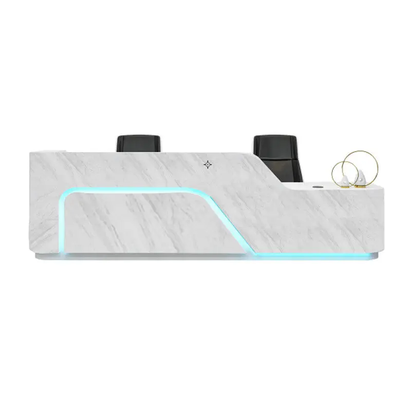Reception Desk Paint Beauty Salon Hotel Dental Medicine Clinic Curved Bar Table