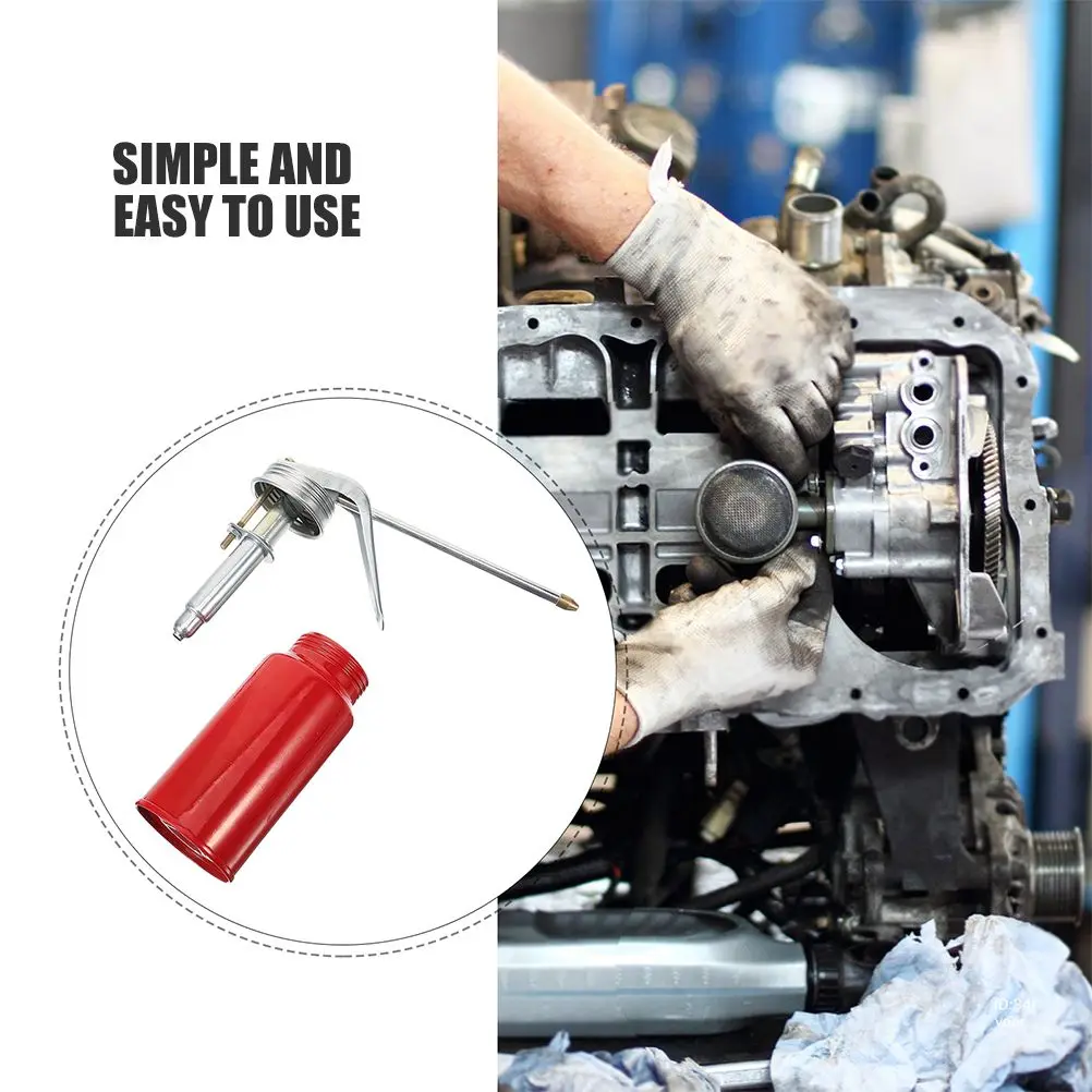 2 Stuks Handleiding Olie Kan Hoge Druk Metalen Pomp Smering Fles Motorfiets Auto Vet Tool Handheld Olieman Precisie Mondstuk