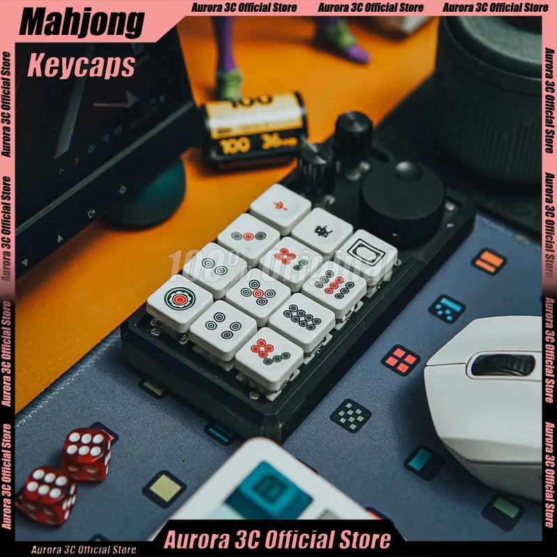 Jezail Funder LCK Mahjong Keycaps Set Creative Mechanical Keyboard Keycap PBT Heat Sublimation Customized Key Caps PC Accessory