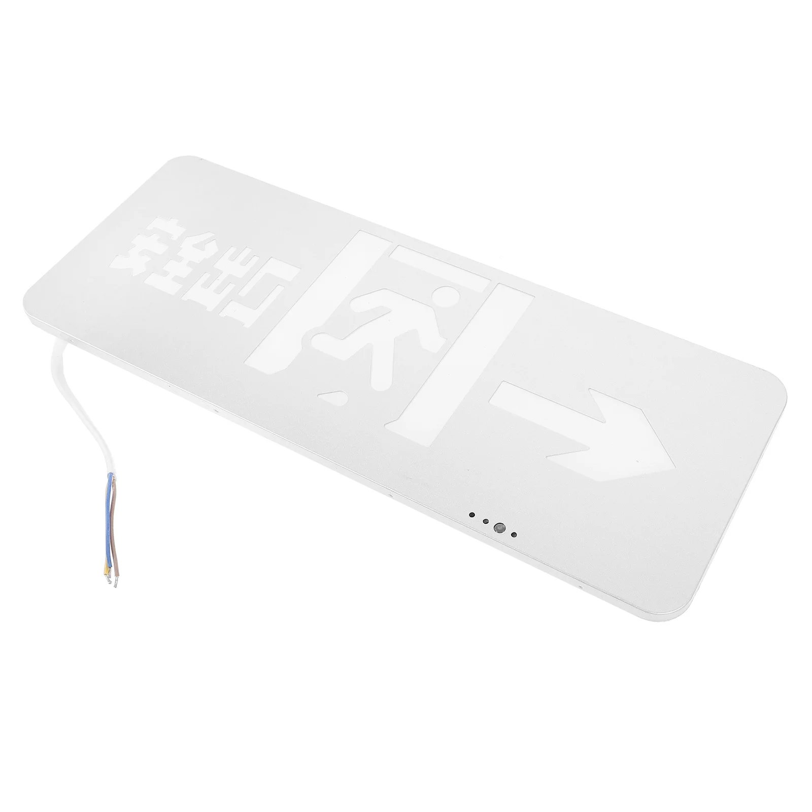 Safety Exit Sign Stainless Steel Hanging LED Emergency Light Emergency Exit Indicator Lamp for Business Public Places