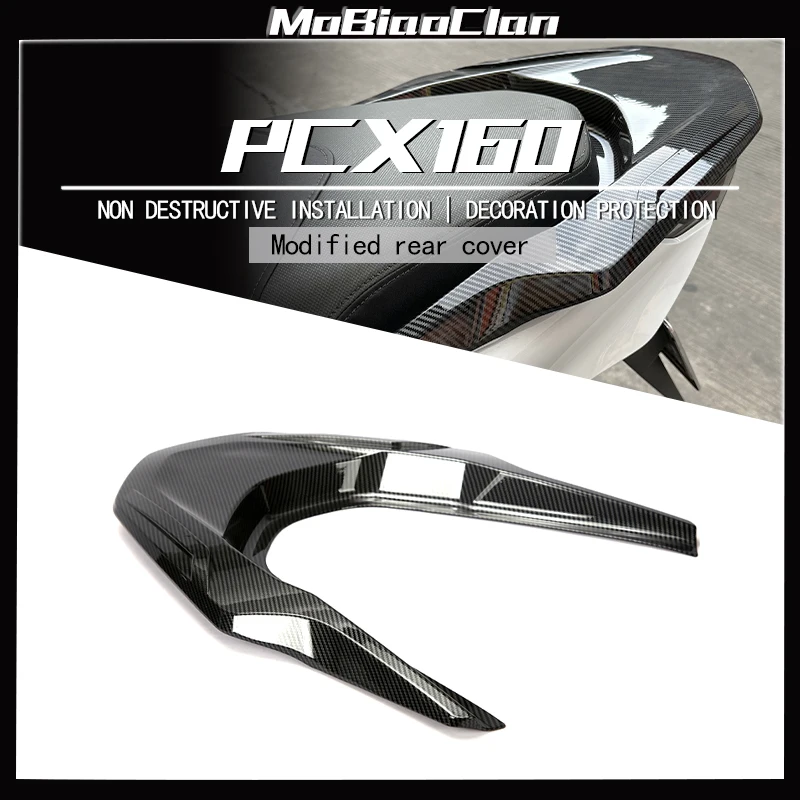 

For HONDA PCX160 Pcx160 PCX 160 2021-2023 Motorcycle Carbon Fiber Rear Tail Seat Cover Luggage Rack Trim Guard Accessorie