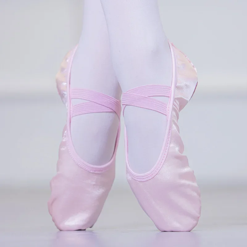 Pure Satin Pink Flesh Blue Color From Child 23 To Women 43 Girls Kids Pointe Shoes Dance Slippers Ballerina Practice Ballet Shoe