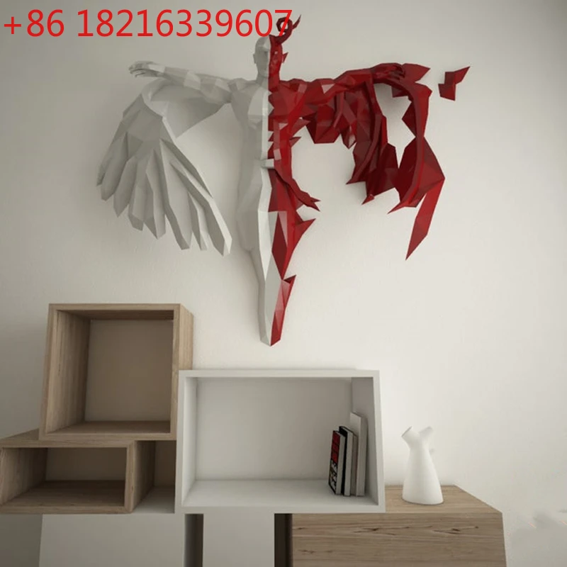 

TAO Angel Demon Papercraft DIY 3D Paper Model FanArt Low Poly Sculpture Home Room Wall Hangings Decoration Handmade Origami Toys