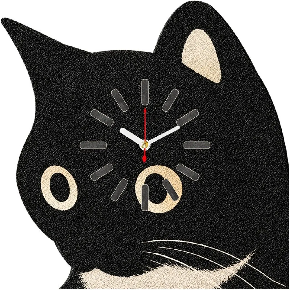 Cartoon Animal Decorative Wall Clock Cat Shape Silent Movement Animal Wall Clock Panda Shape Cartoon Wall Clock Bedroom Decor