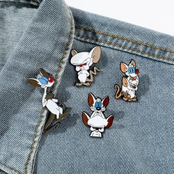 4 Pcs Evil Cat Breast Pin Funny White Cat Enamel Pin Metal Paint Badge Backpack Clothing Accessories