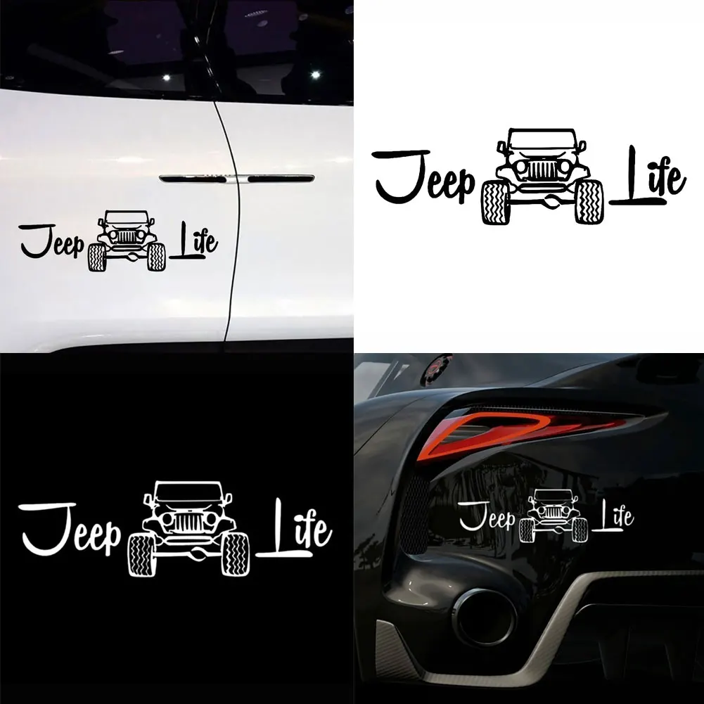 Jpct Waterproof Cover Scratch Off Road Life Car Sticker SUV Truck Accessories Body Bumper Window Sticker Decoration PVC - Image 2
