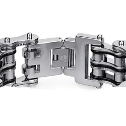 Men's Chain Bracelets Bangles Buckle Biker Bicycle Motorcycle Link Bracelets For Men Punk Stainless Steel Chain Buckle
