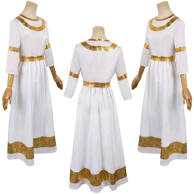 Miquella Cosplay Women White Dress Anime Game Elden Cosplay Ring Costume Disguise Roleplay Fantasia Outfits Cloth for Adult