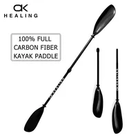 2 sections 100% Carbon Fiber Kayak Paddle Carbon Spoon-type Blade Ultra Light Carbon Wing Paddle for Boat Surfing Kayaking