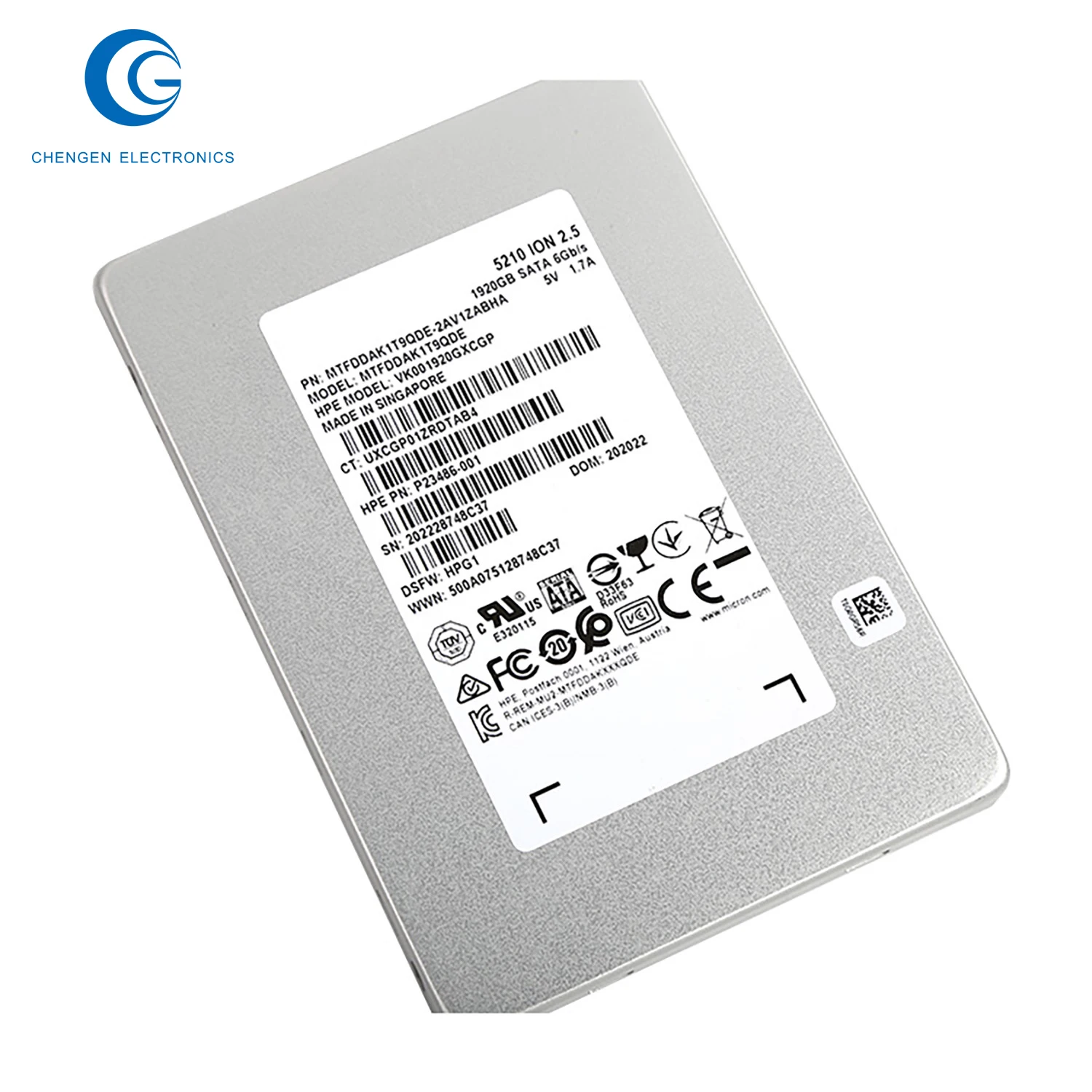 5210 Ion Mtfddak1T9Qde-2Av1Zab P23486-001 1.92Tb Sata 6Gb/S 3D Qlc 2.5In Solid State Drive