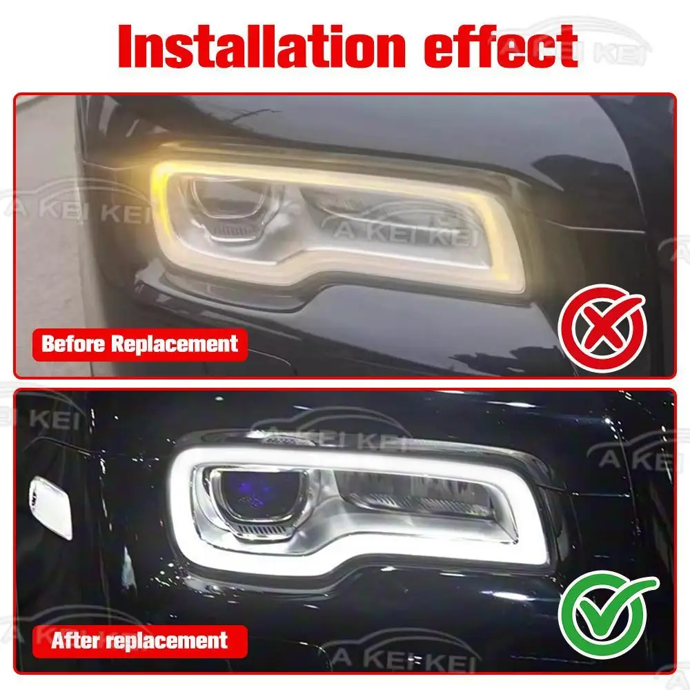 For Rolls-Royce Ghost 2015-2018 DRL Car Headlight Light Guide Daytime Running Light Tube&Circuit Board Light Source Chip Module