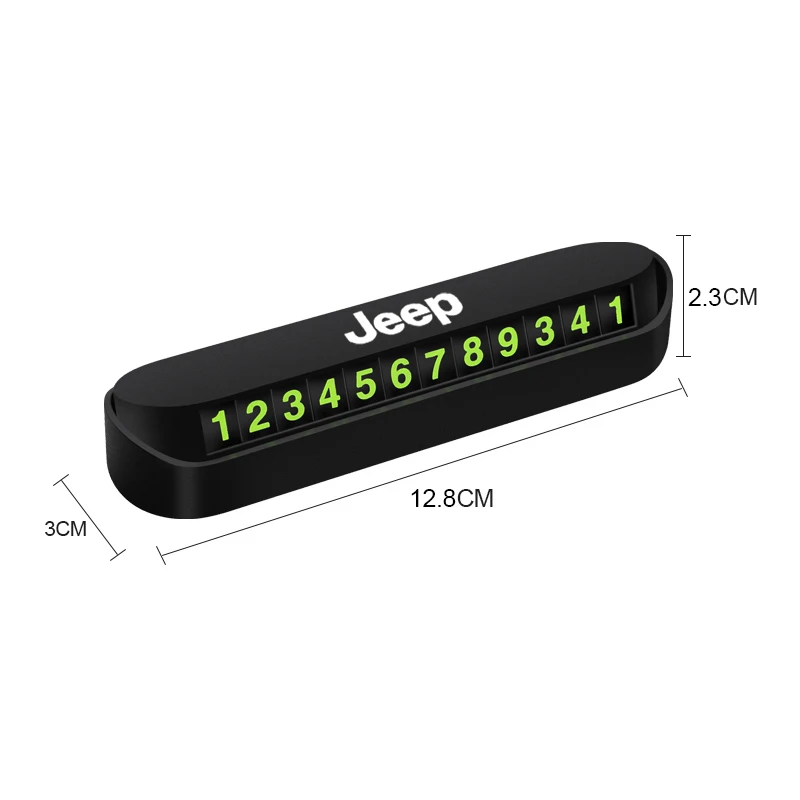 1Pcs Car Temporary Parking Card Phone Number Card Accessories For Jeep Renegade Wrangler JK Grand Cherokee Gladiator Patriot JL