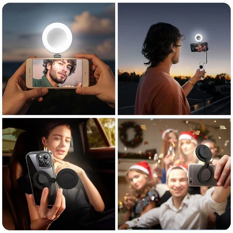3-Speed Adjustment Mini Magnetic Pocket Light for Selfie Mirror Replacement Light Cell Phone Photography-A10G view 2