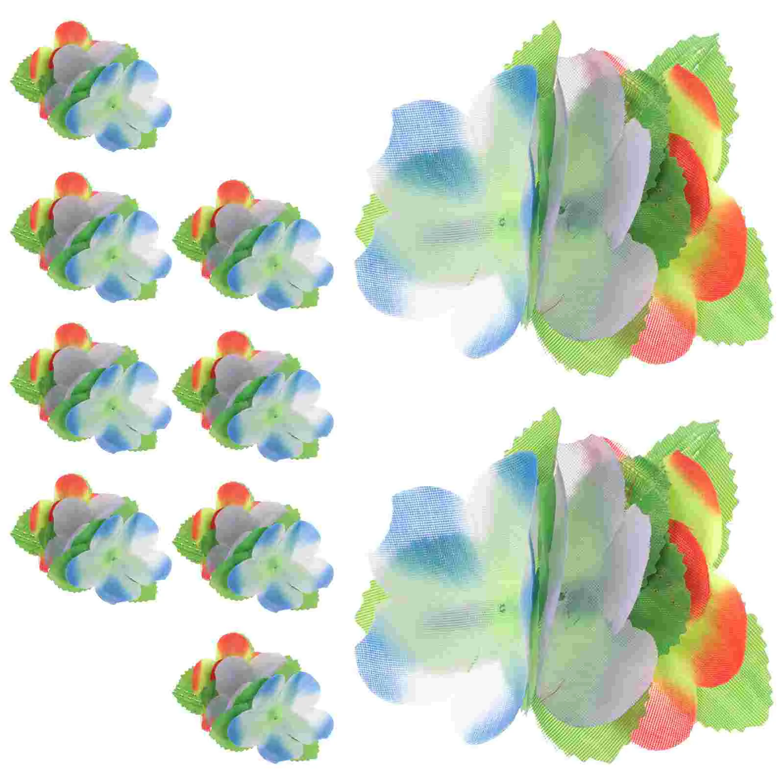 10 Pcs Make up Flower Head Seaside Hair Barrettes Girls Plastic Summer Accessories