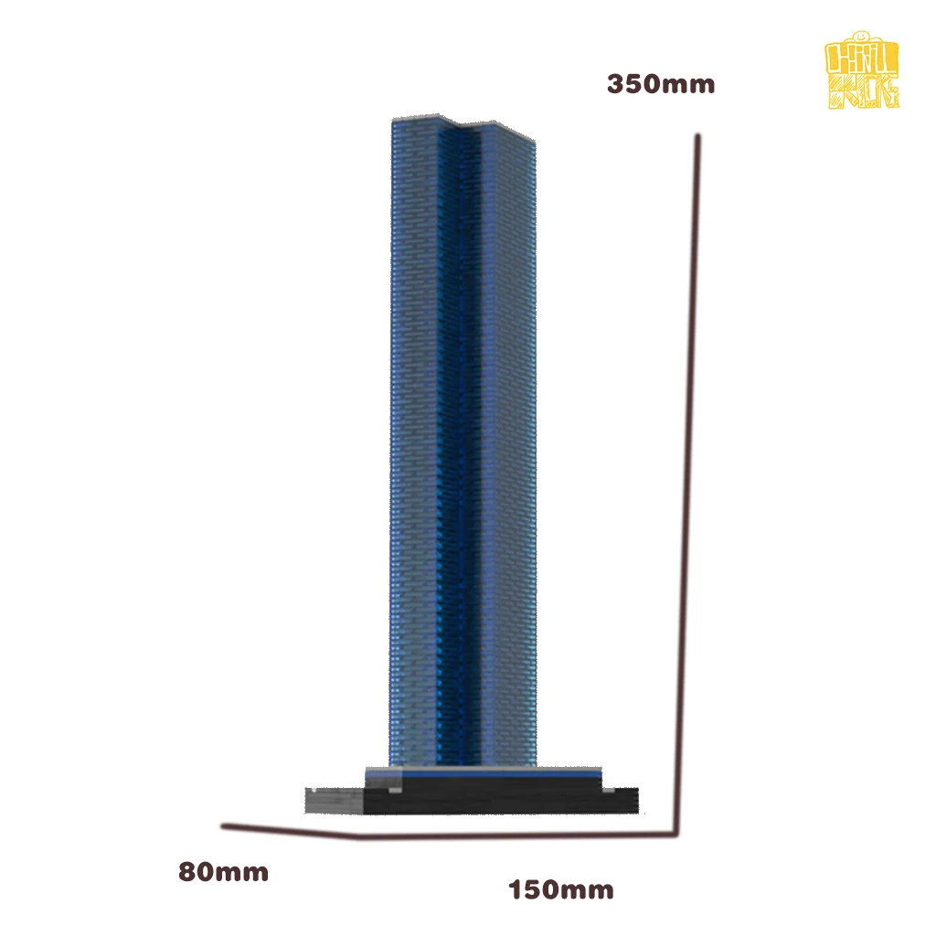 MOC-XM026 One Manhattan Square at 1/650th Scale Model With PDF Drawings Building Blocks Bricks DIY Toys Birthday Christmas Gifts