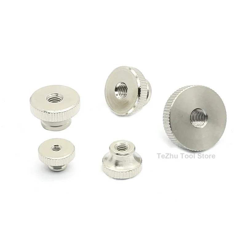 

M2 M2.5 M3 M4 M5 M6 GB806 Black Zinc / Nickel Plated Knurled Step Thumb Nut Iinstrument Hand Tighten Nut Through-hole