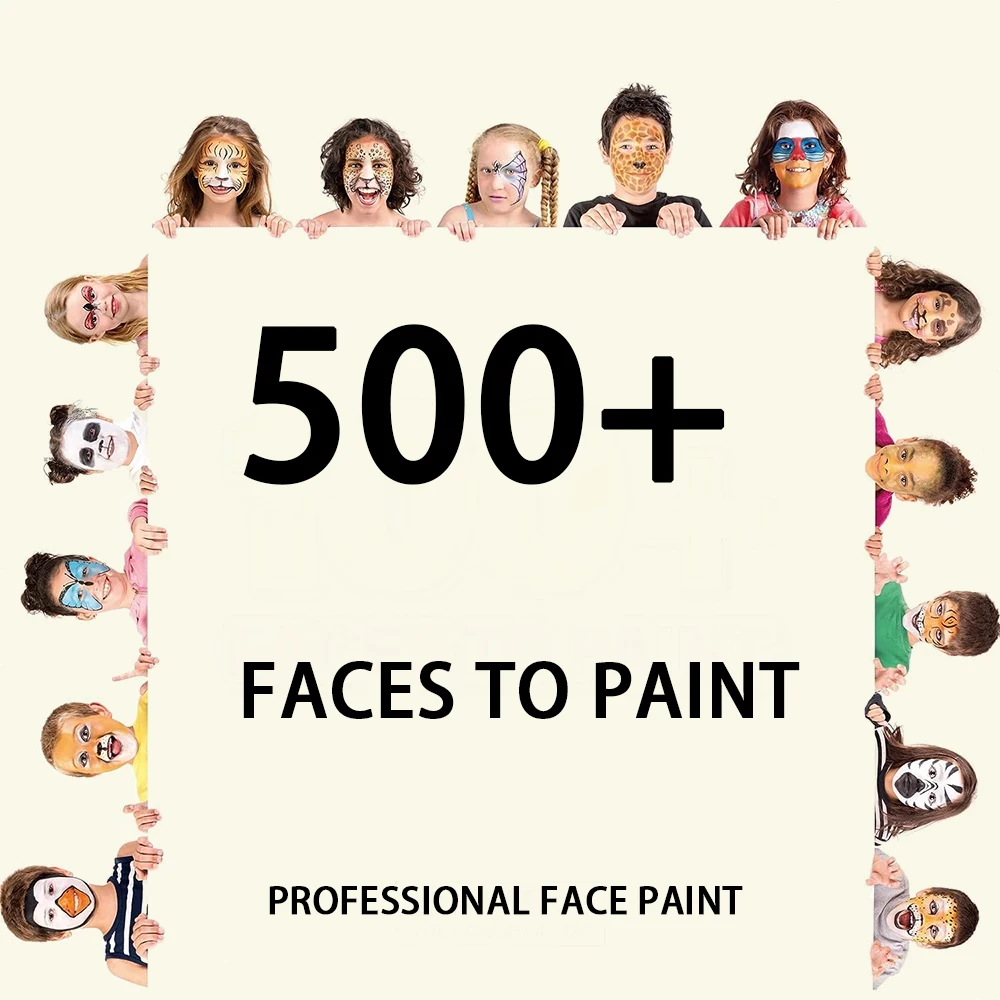 طلاء الوجه الاحترافي 18 جرام من Bowitzki، طلاء الجسم ذو أساس مائي، مكياج آمن للأطفال والكبار، لون واحد