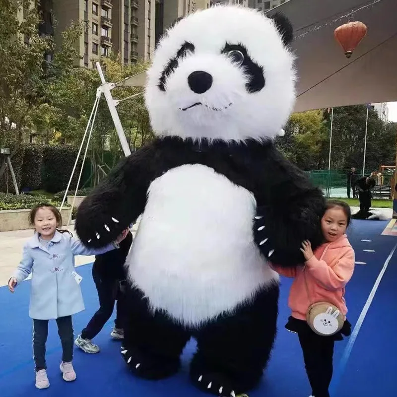 Inflatable Adult Mascot Costume Polar Bear Cartoon Character Inflatable Suit for Business Activities Party Parade & Halloween