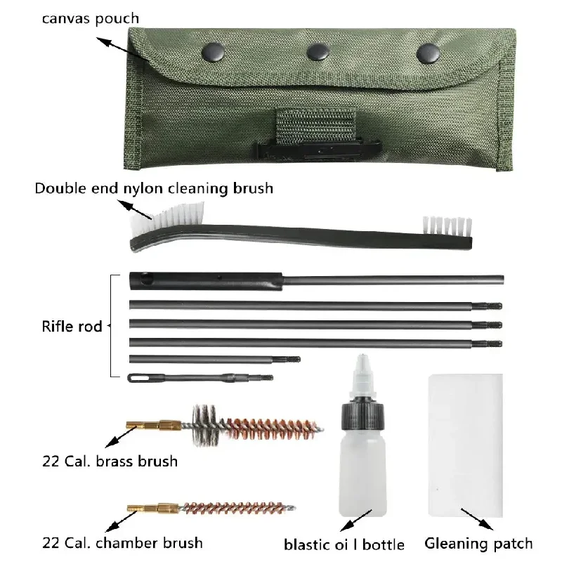 10PC/Set AR15 M16 M4 Gun Brushes Cleaning Kit Airsoft Pistol Cleanner 5.56mm .223 22LR .22 Tactical Rifle Shotgun Gun Brushes