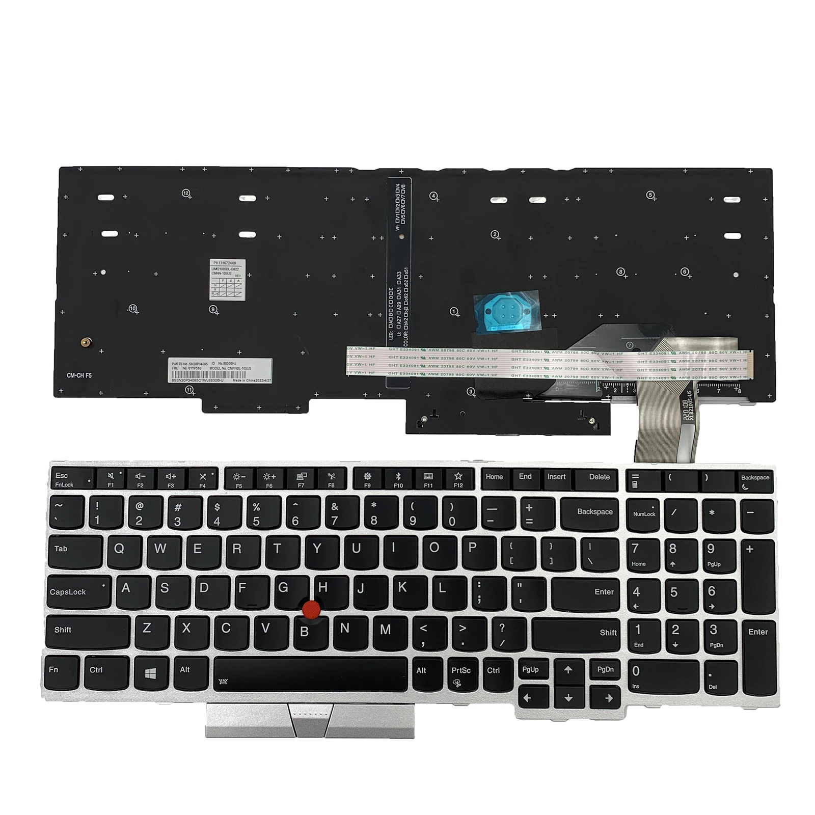 

New US English for Lenovo ThinkPad L580(20LW 20LX) L590(20Q7 20Q8) Keyboard 01YN724