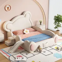 European Soft Girl Double Bed Kids Modern Luxury Loft Baby Double Bed Frame Queen Lit Trendy Letto Matrimoniale Unique Furniture