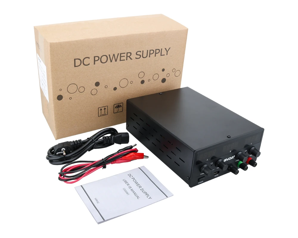 GVDA Adjustable DC Power Supply 30V 10A Lab Power Supply 300W Voltage Regulator Stabilizer 60V 5A Switching Bench Power Source