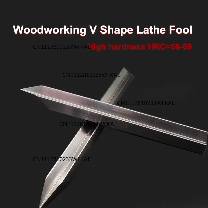 Woodworking CNC Turning Tool Hardwood CNC Lathe Tool Superhard High-speed Steel V-shaped Solid Wood Turning Tool