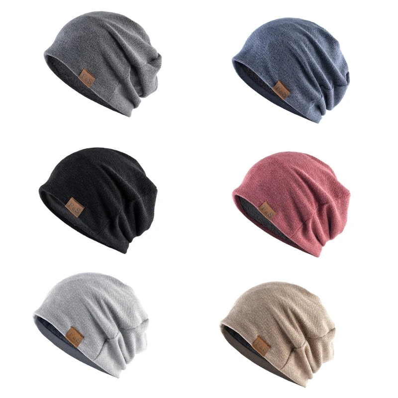 

Fashion Knitted Skullies Spring Casual Soft Turban Hats Hip-Hop Beanie