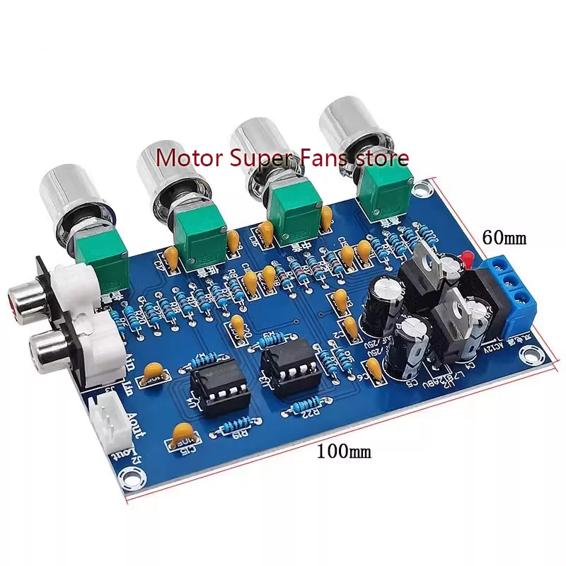 AC 12V NE5532 Tone Board Preamp Pre-Amp With Treble Bass Volume Adjustment Pre-Amplifier Tone Controller For Amplifier Board