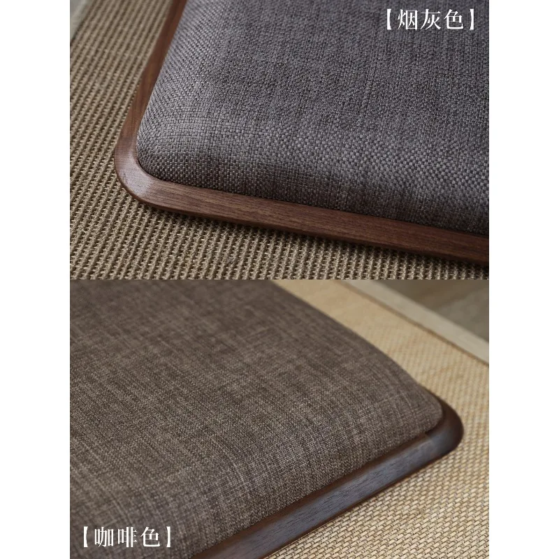 Moran Workshop Japanese Tatami Cushion Black Walnut Solid Wood Futon Meditation Meditation Bay Window Table Tea Room Kneeling Ma