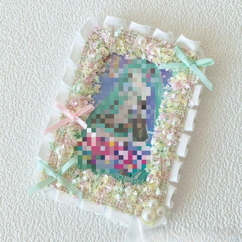 

Ленты для фотокарточек, ручной работы, с бантом, держатели для карт, аксессуары, защитные чехлы для карт с животными, идолами, звездами