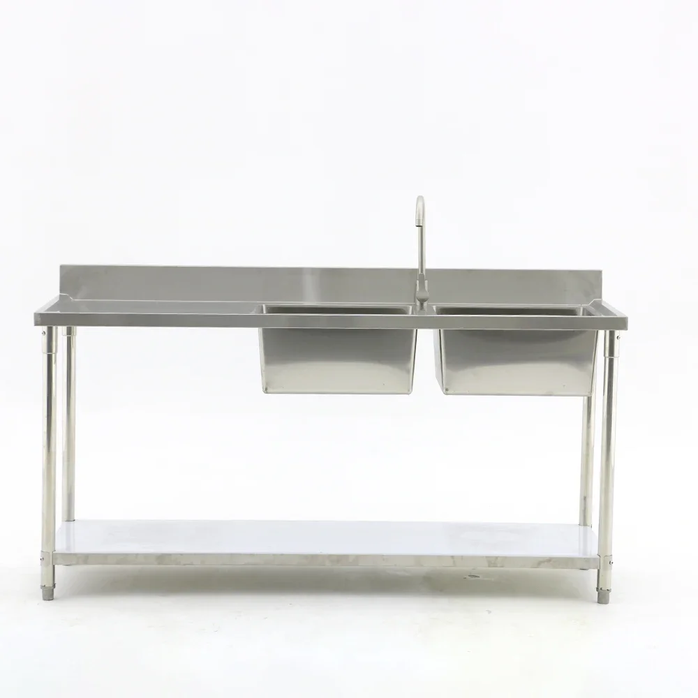 Best Selling Quality Stainless Steel Prep & Utility Sink Free Standing Kitchen Sink with Faucet for Indoor and Outdoor